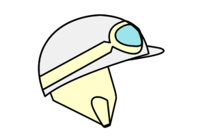 Illustration of Stirling Moss racing helmet