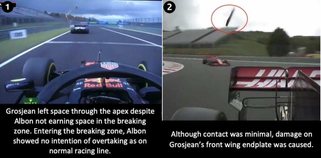 Albon and Grosjean collision evidence