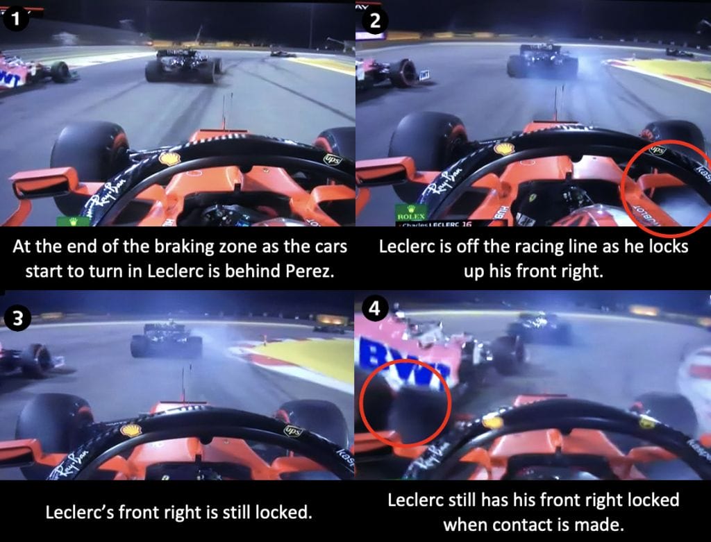 Leclerc and Perez collision analysis