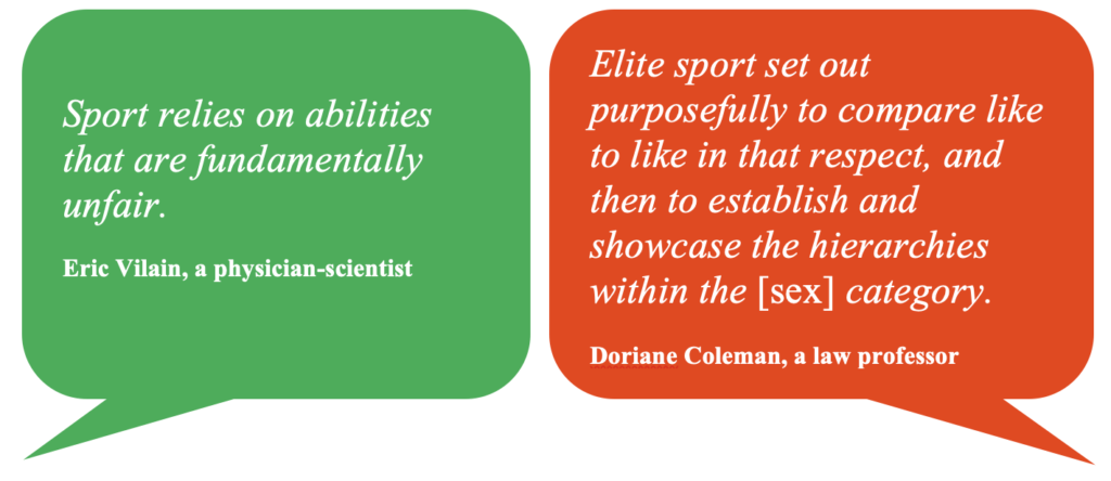 Arguments that sport is not fair