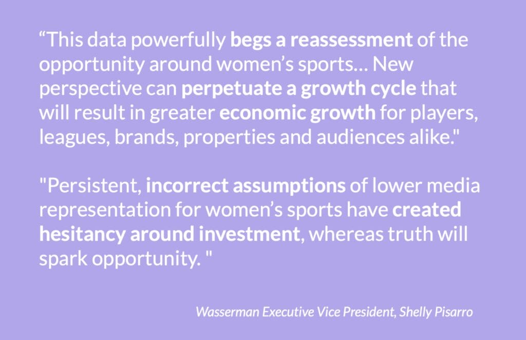 Quote stating that women's media representation can perpetuate growth