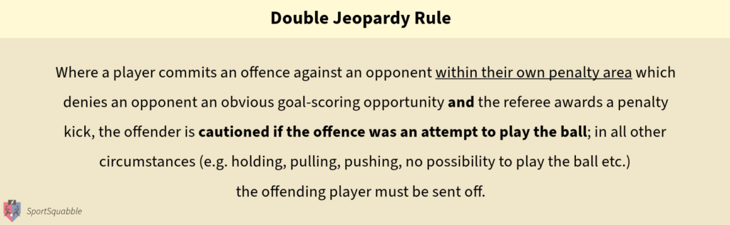 double jeopardy rule in football