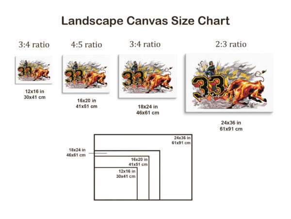 landscape canvas mv rider 2 size chart