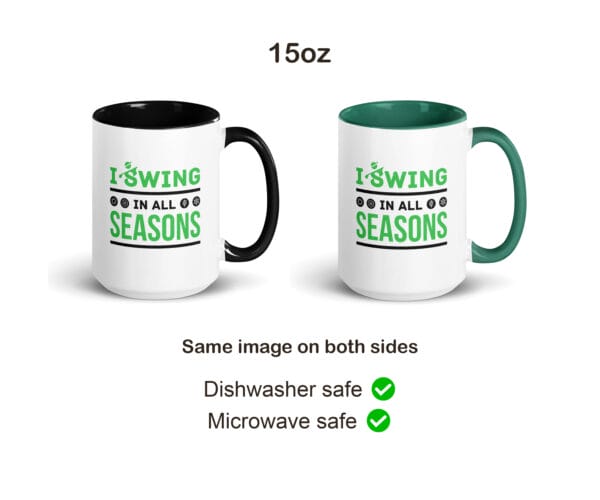 15 ounce coloured mug variations in black and dark green