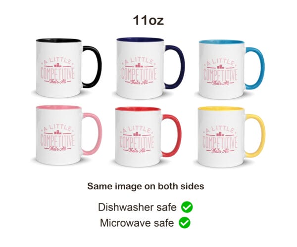 a little competitive 11oz mug six colour variations