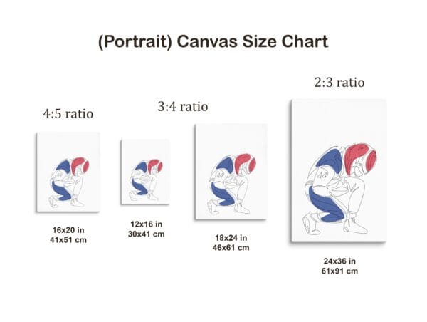 Lewis Hamilton canvas print size chart