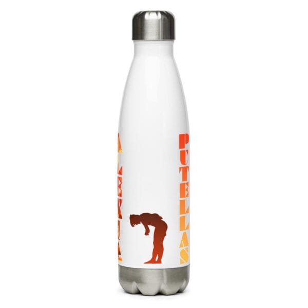 Alexia Putellas water bottle, white 17 fluid ounces, with two images of Alexia and her name in text