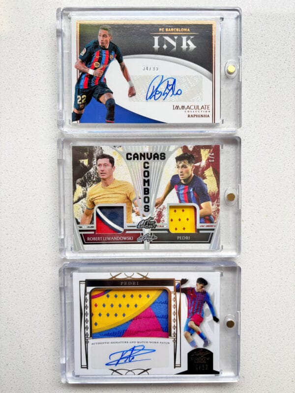 FC Barcelona Player Memorabilia Display, Autographs & Relics