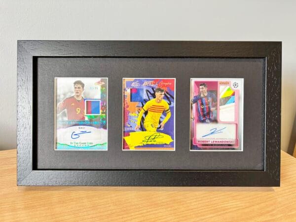 Barcelona Memorabilia Display, Gavi, Pedri & Lewandowski Memorabilia
