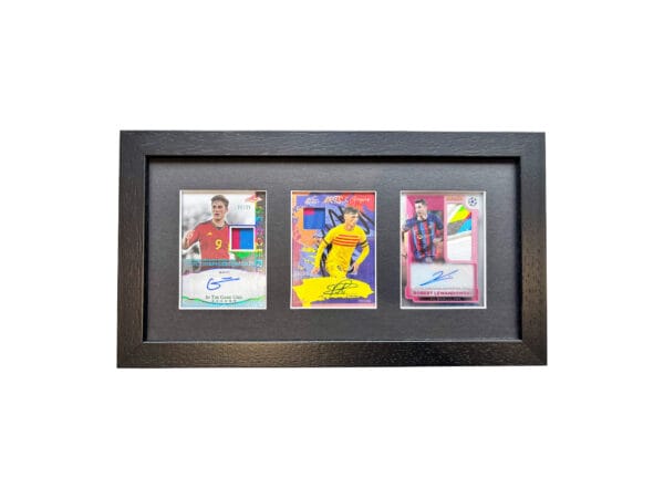 Barcelona Memorabilia Display, Gavi, Pedri & Lewandowski Memorabilia