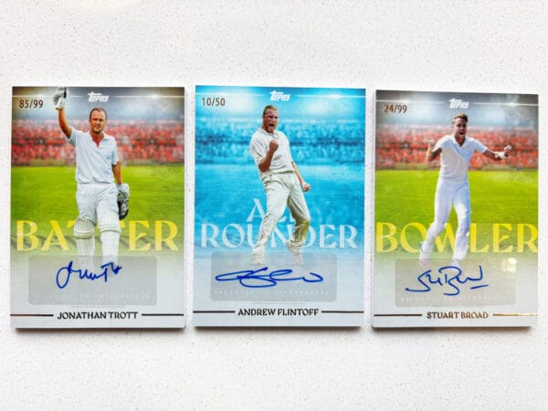 England Cricket Memorabilia, Trott, Broad & Flintoff Autographs