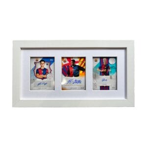 Barcelona 125th Anniversary Memorabilia Display, Victor, Rivaldo & Olmo Autographs