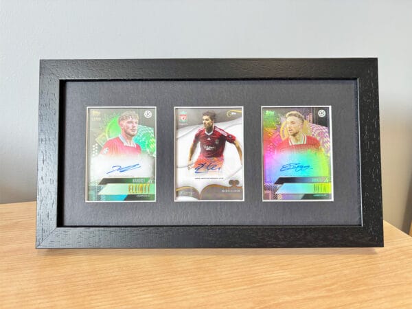 Liverpool Memorabilia Display, Elliott, Alonso & Jota Autographs