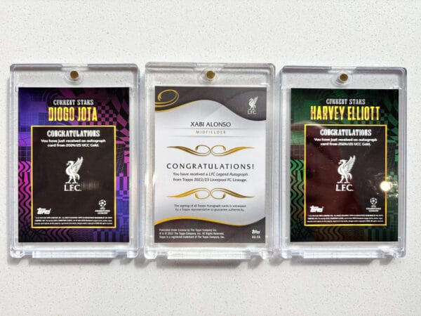 Liverpool Memorabilia Display, Elliott, Alonso & Jota Autographs