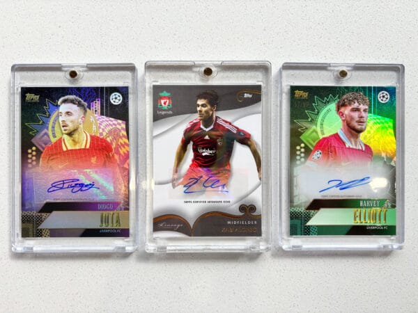 Liverpool Memorabilia Display, Elliott, Alonso & Jota Autographs